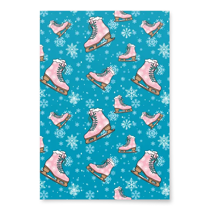 Ice Skating Wrapping Paper Sheet Set product image (2)