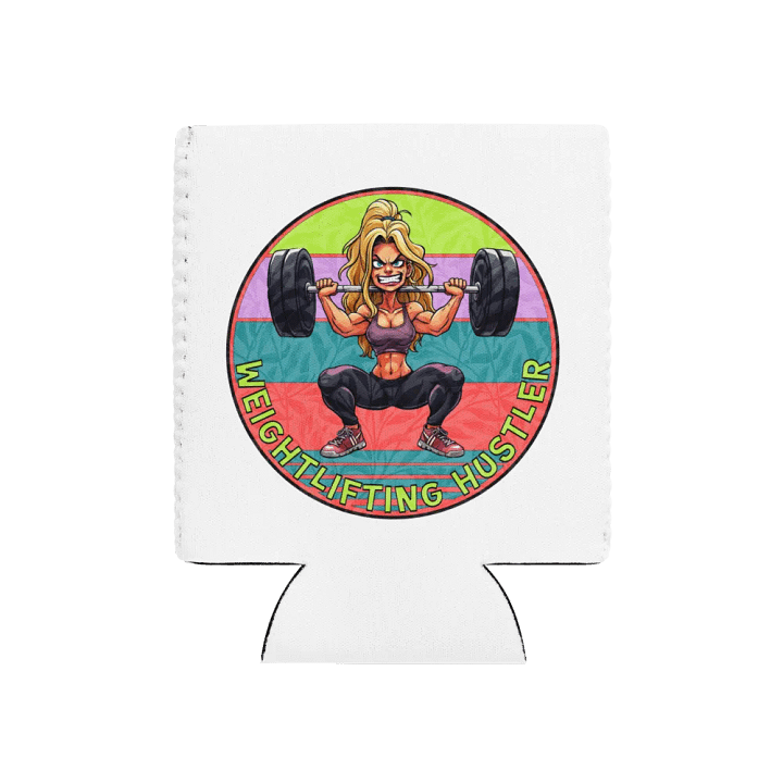 Weightlifting Hustler Female Barbell Can Cooler product image (1)