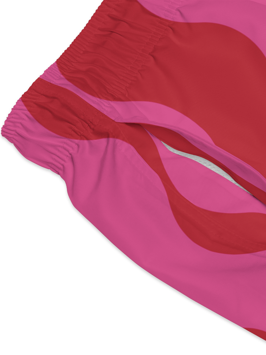 Cherry Bubblegum Striped Waves – Swim Trunks product image (3)