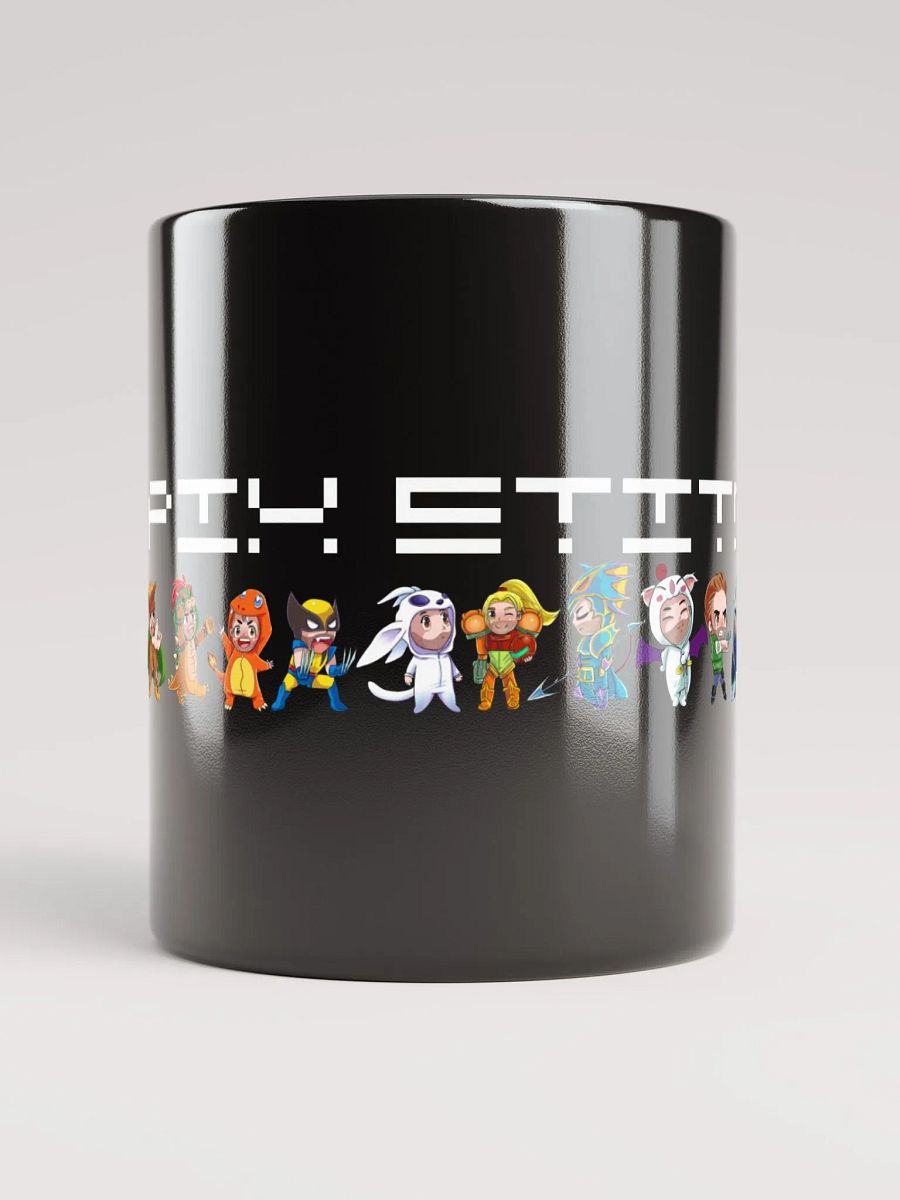Pix Stitch Character Black Glossy Mug product image (3)