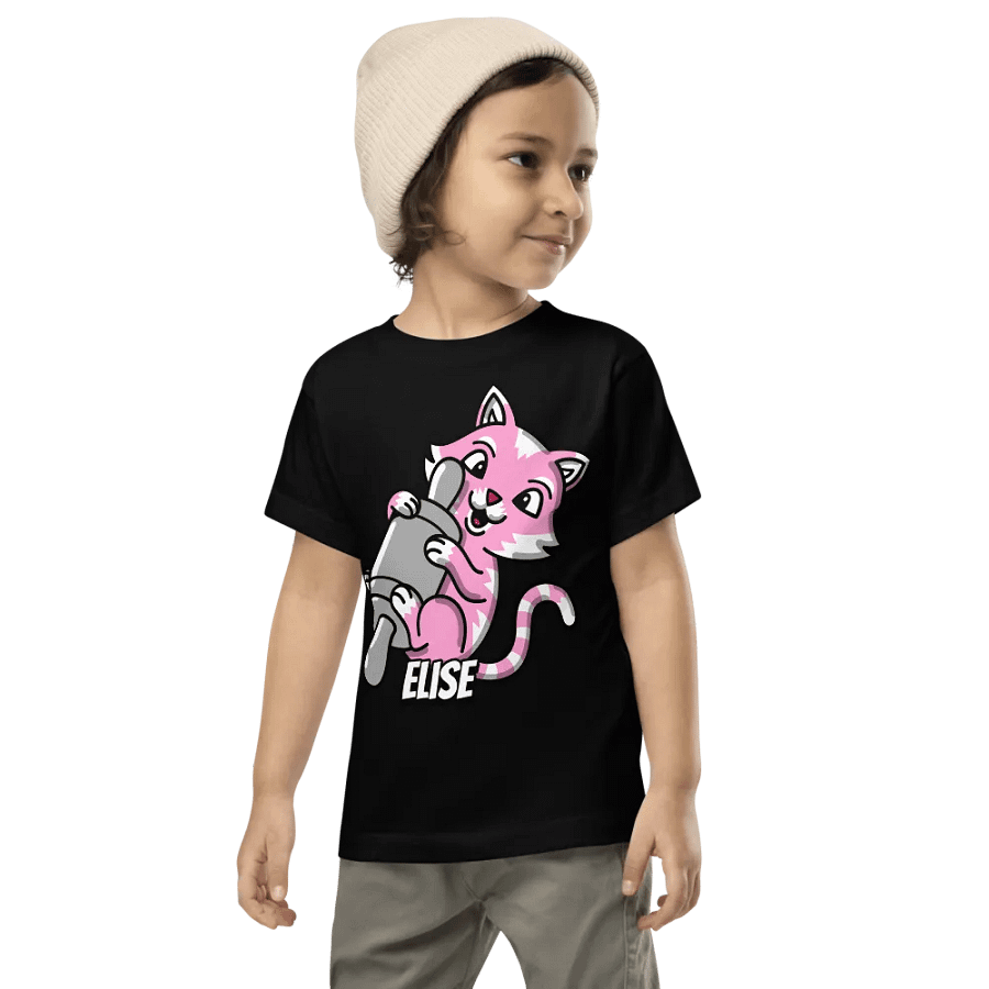 Cheerful Cat Rolling Pin Toddler T-Shirt product image (10)