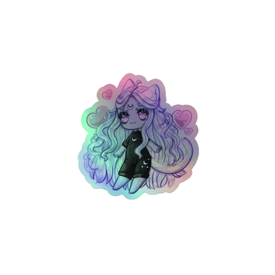Chibi Kitty Lune Holo-sticker product image (1)