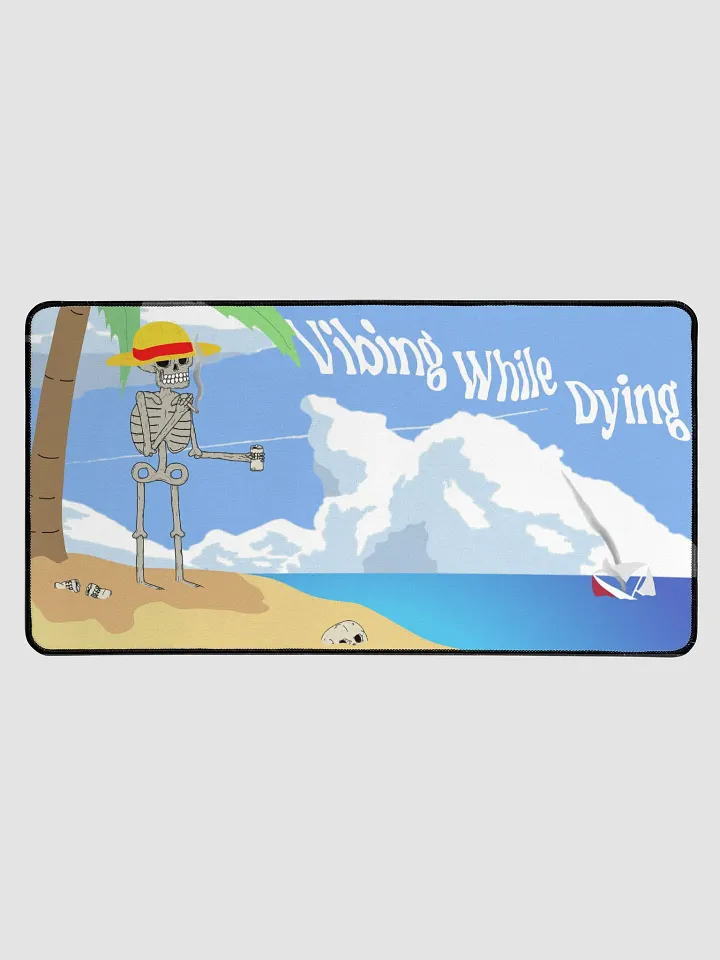 Vibing while dying Desk Mat product image (1)