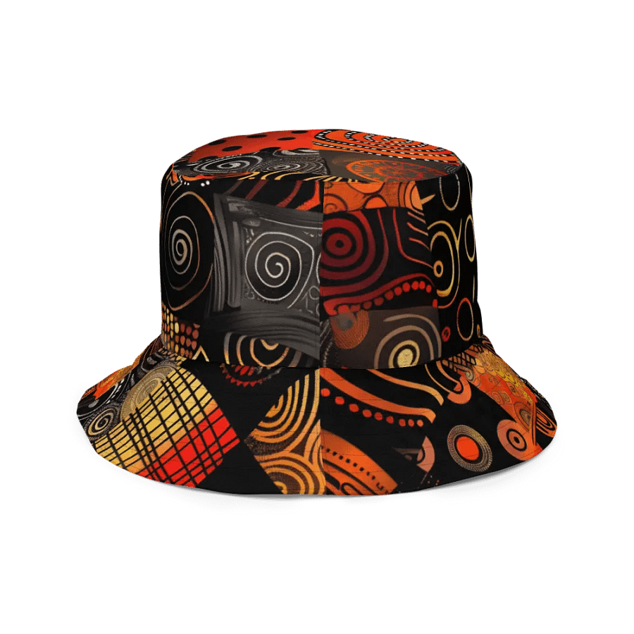 Kaleidoscope Dreams: Vibrant African Abstract Reversible Bucket Hat" product image (11)