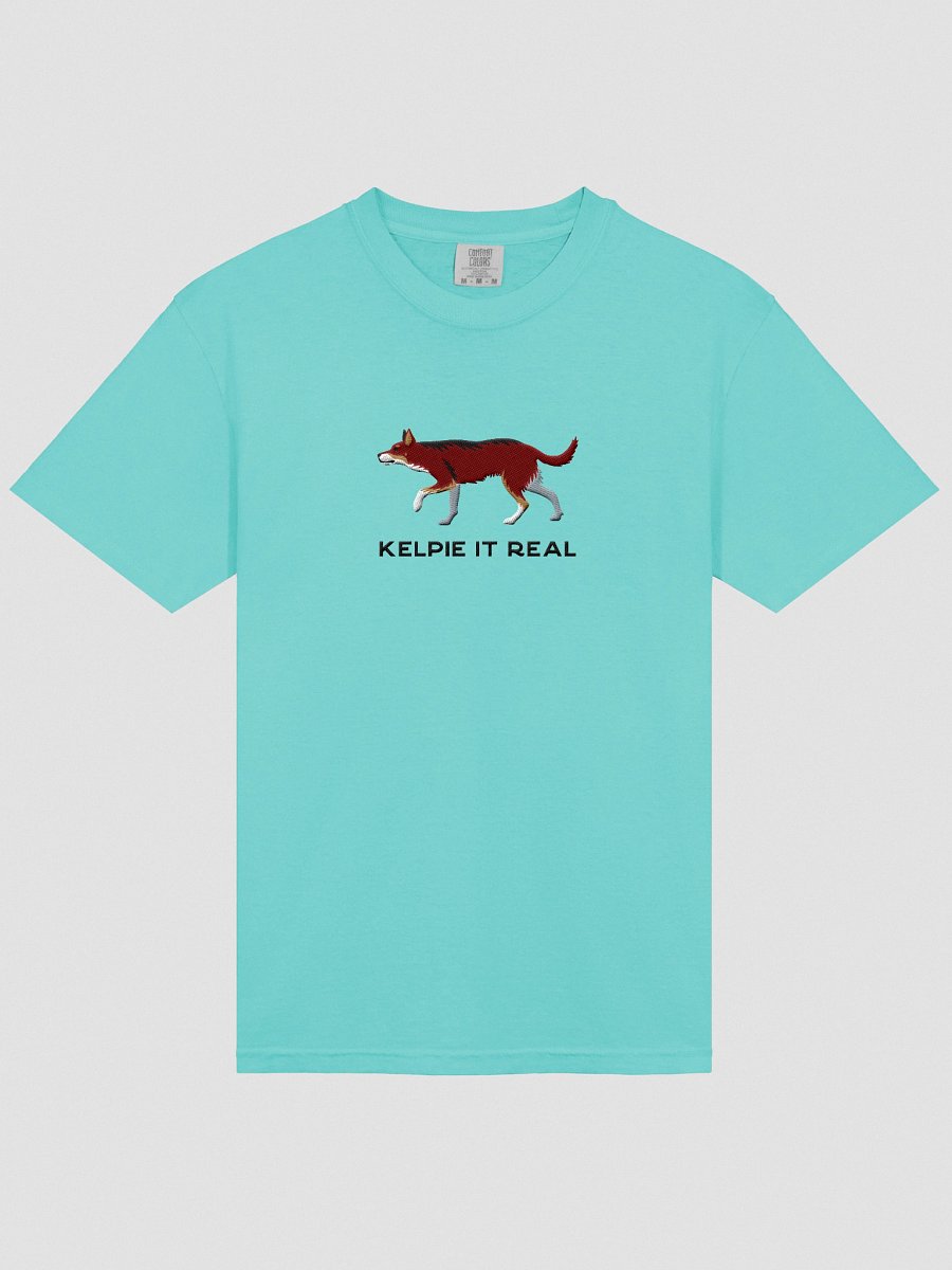 Kelpie It Real T-Shirt(Embroidered) of an Australian Kelpie(Brown Tricolor) product image (33)