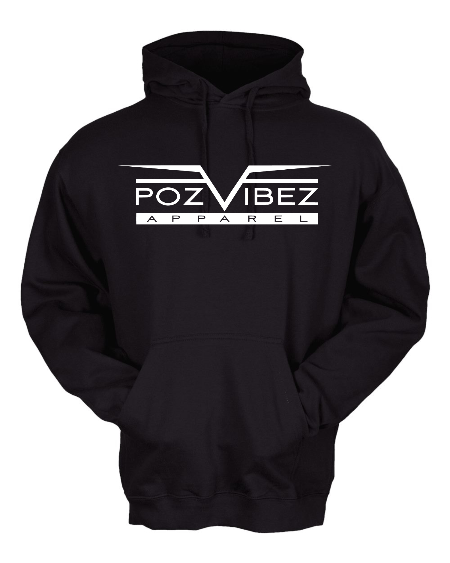 Black PozVibez Hoodie (Unisex) product image (1)