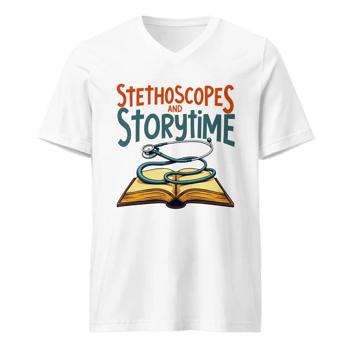 Stethoscopes and Storytime V-Neck Tee product image (1)
