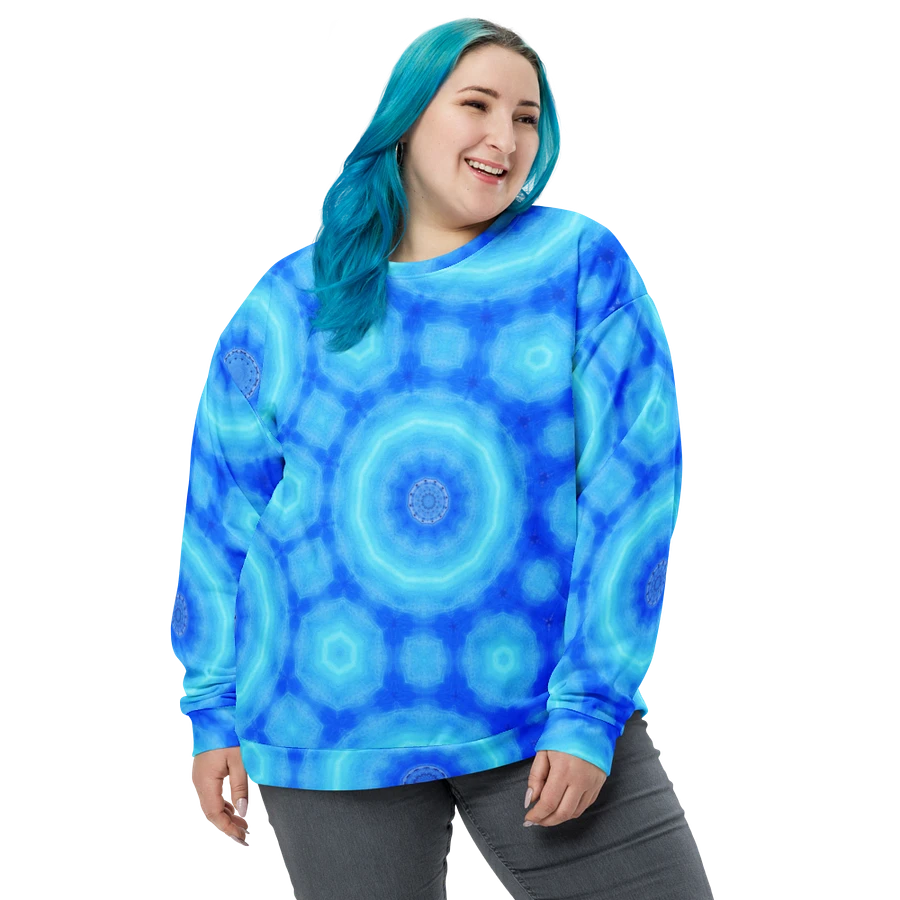 Abstract Circular Pattern in Blues Unisex Sweatshirt product image (5)