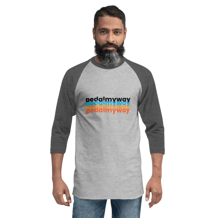 Layered Text ¾ Sleeve Raglan Tee product image (2)