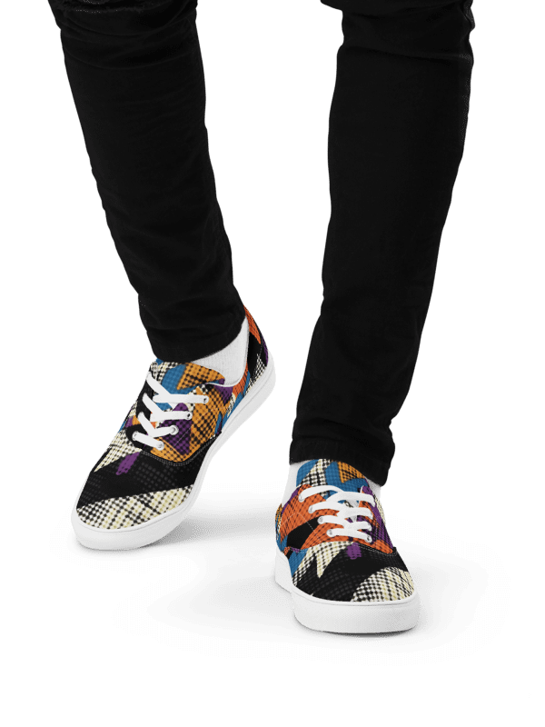 Geometric Pop Art | Men's Lace-Up Canvas Shoes product image (2)