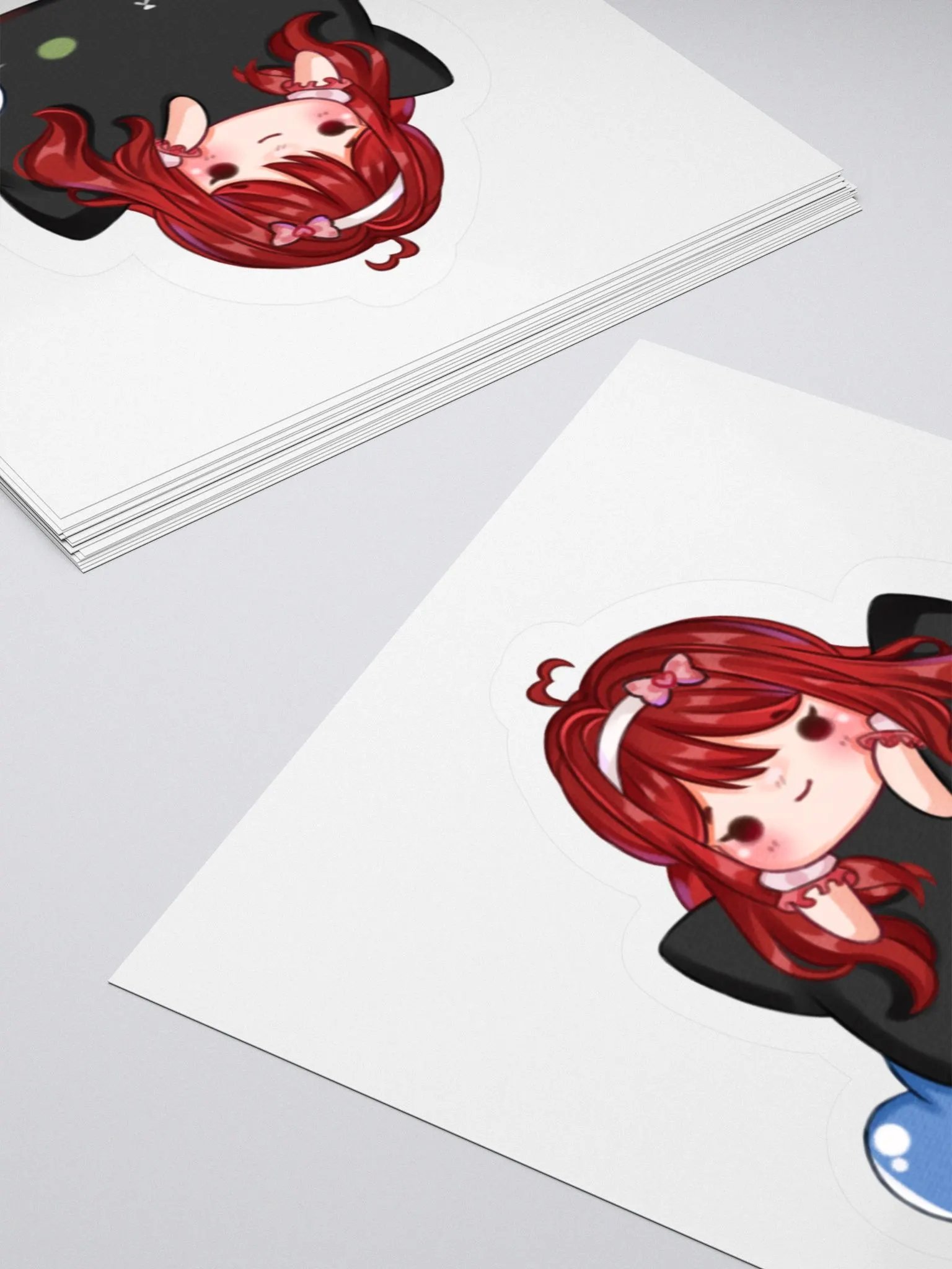 Blue Heart Cat Sticker product image (4)
