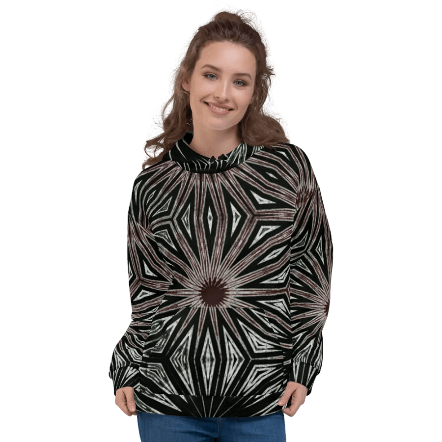 Abstract Dramatic Circles Unisex Pull Over Hoodie product image (4)