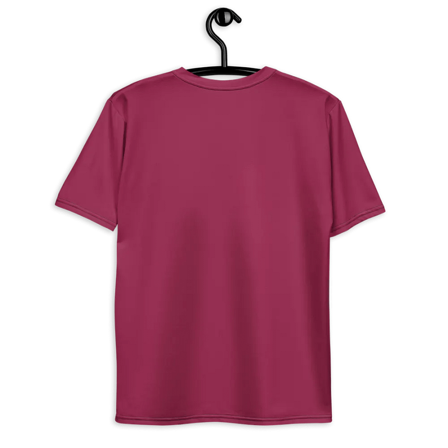 Plain Dark Red True Summer Men's Crewneck Polyester Heavyweight Premium T-Shirt by Treasure Pie product image (9)