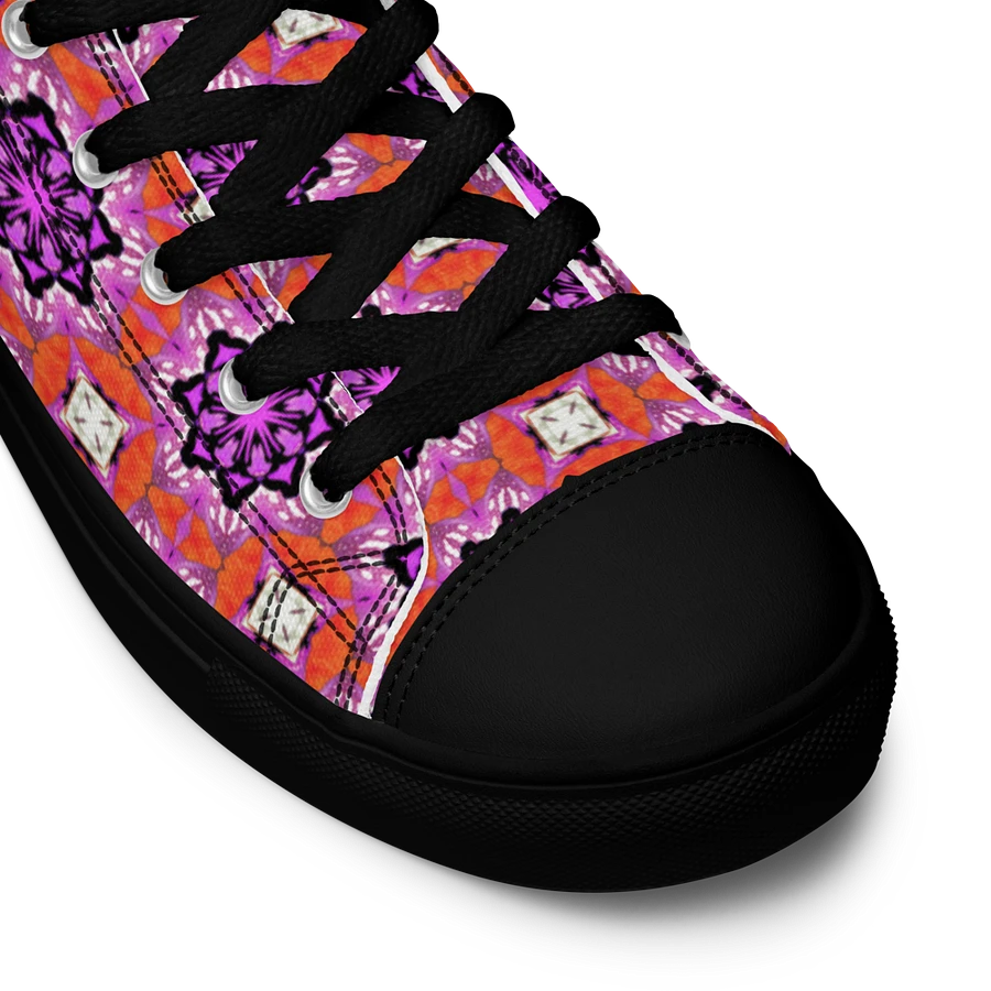 Abstract Foxy Repeating Pattern Ladies Canvas Shoe High Tops product image (42)