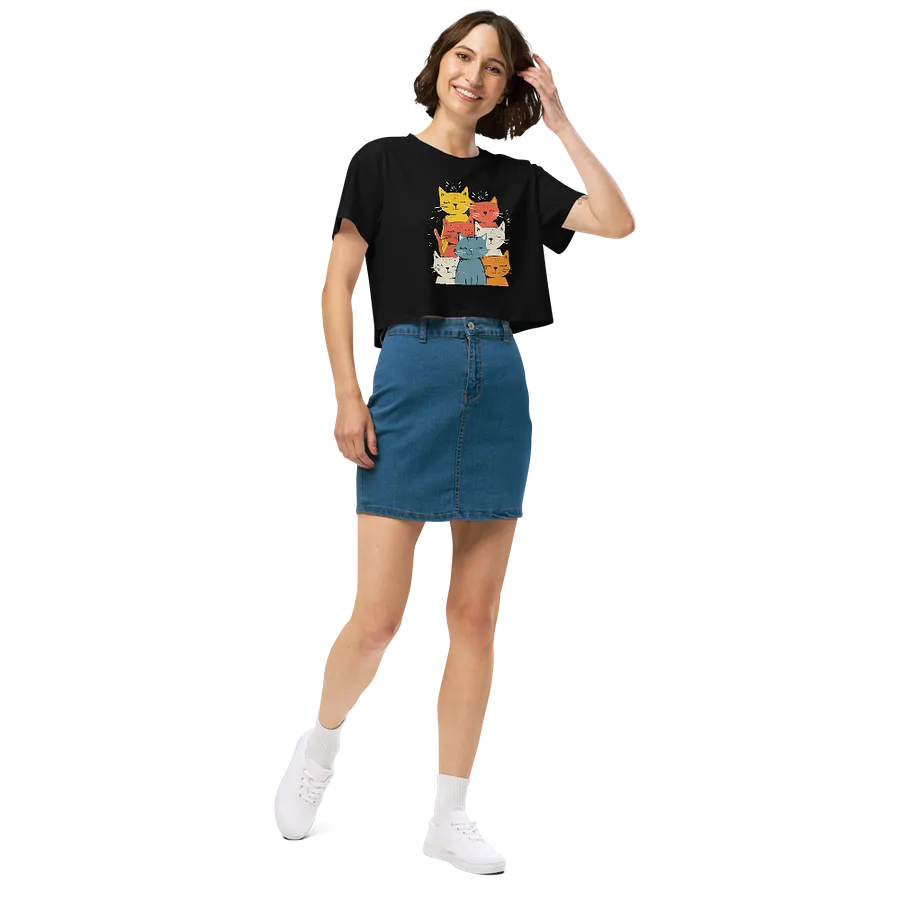 Kaleidoscope Of Kittens - Crop Top Relaxed Fit Women product image (3)