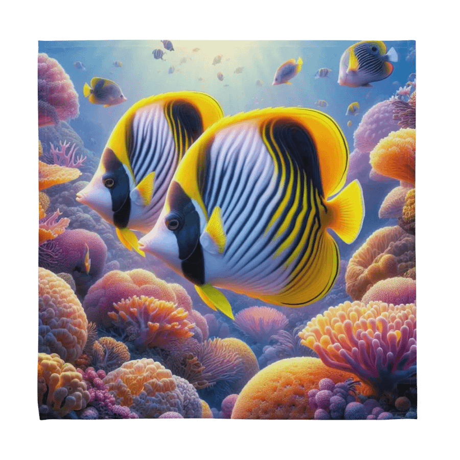 Underwater Symphony Cloth Napkin Set | AI Design beautiful underwater life product image (10)