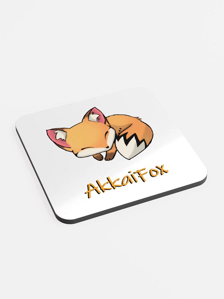 Sleepy Fox Corked Coaster product image (2)