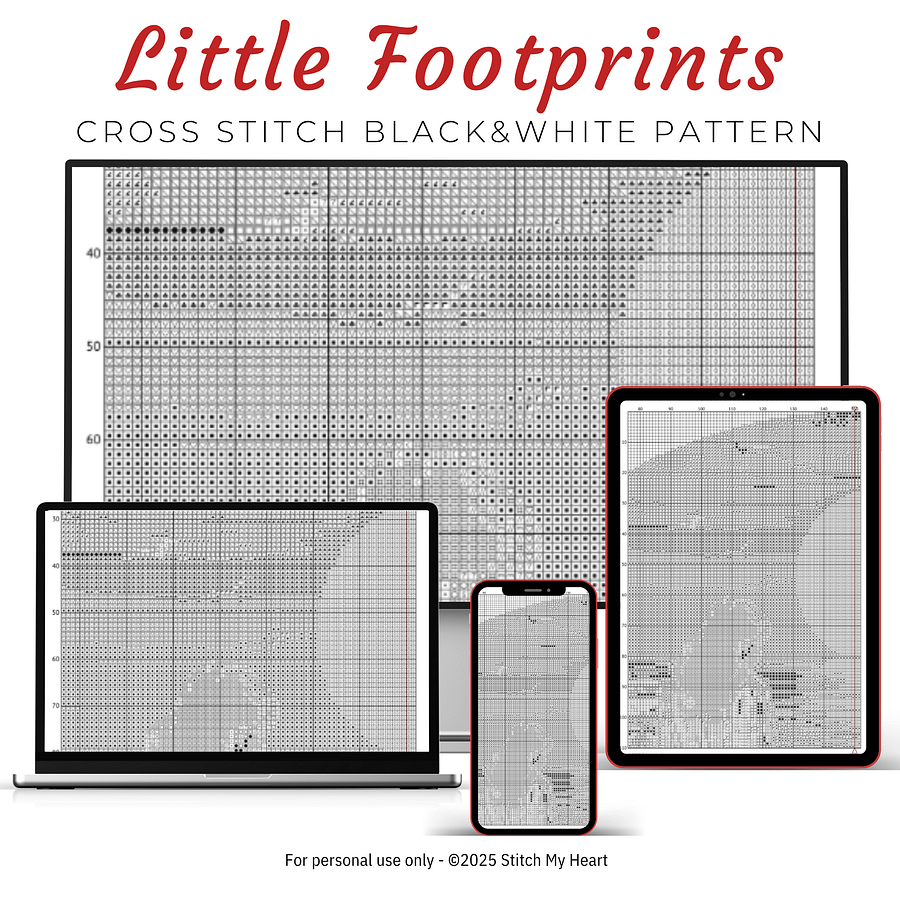 Little Footprints Cross Stitch Pattern product image (3)