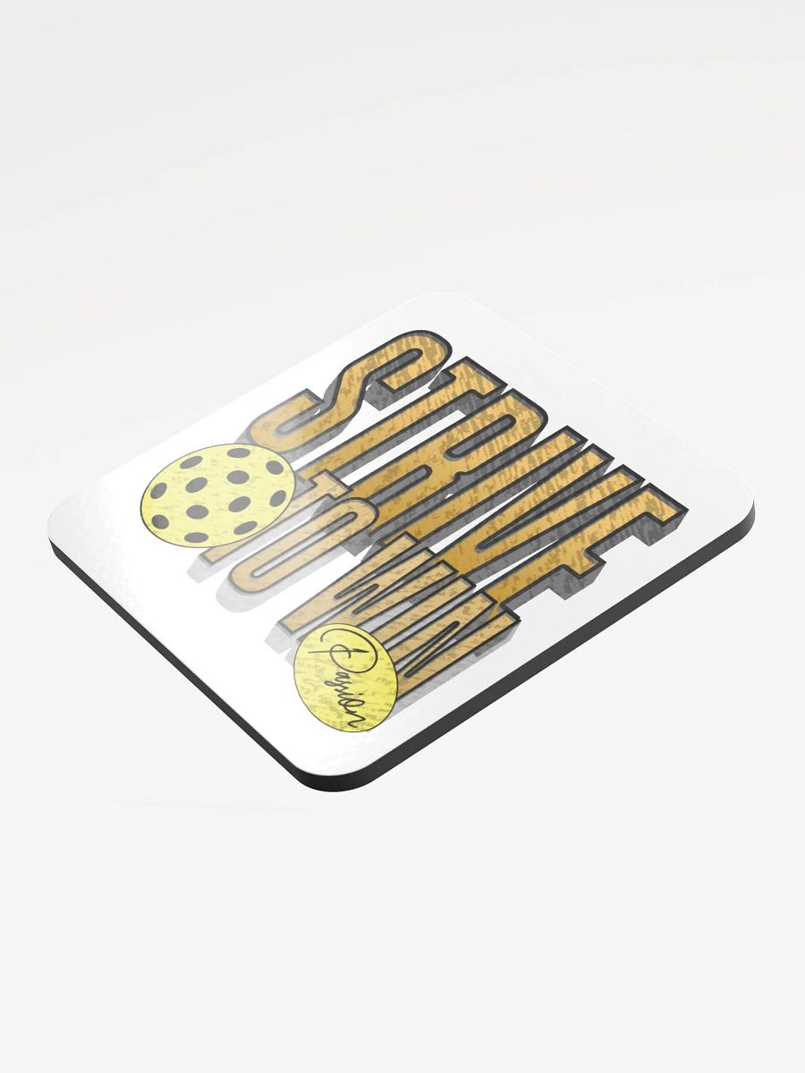 Strive to Win Pickleball Golden Text Cork Coaster product image (3)