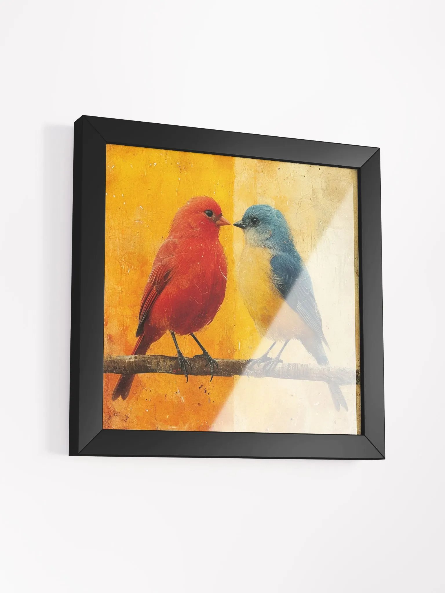 Colorful Red Bird and Blue Bird Wall Art product image (24)