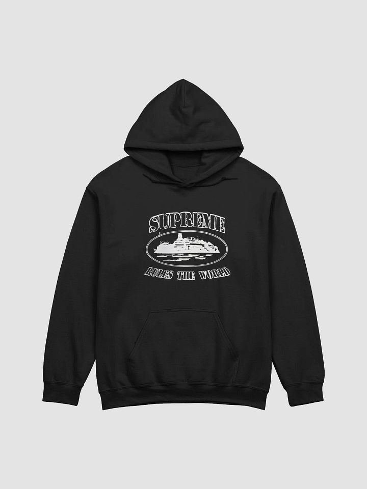 Supreme Corteiz Rules The World Hoodie Black product image (1)