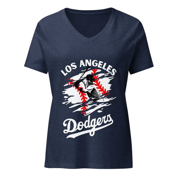 Los Angeles Dodgers V Neck Womens T-Shirt product image (1)