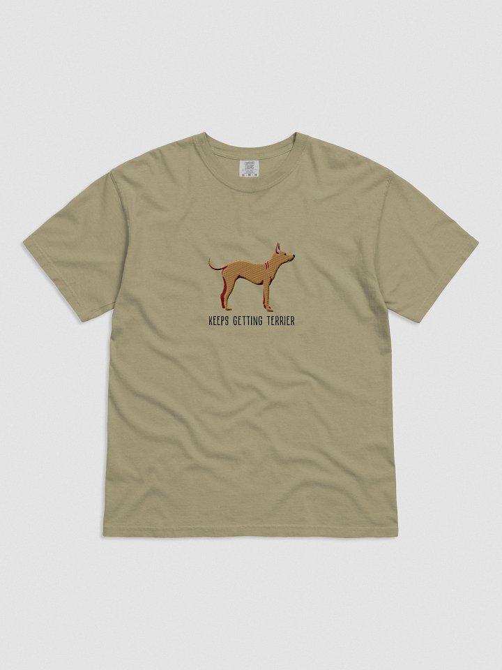 Keeps Getting Terrier T-Shirt(Embroidered) of an American Hairless Terrier(Tan) product image (11)