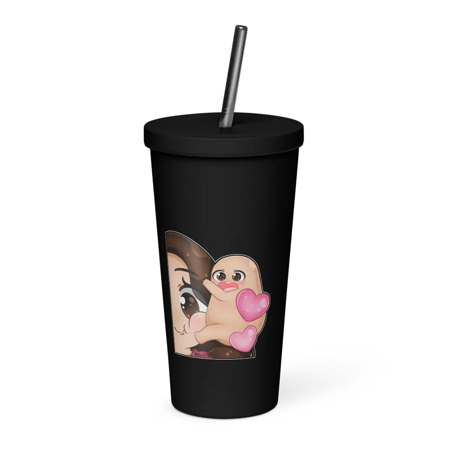 Hugs face Emote Insulated Tumbler with a Straw product image (4)
