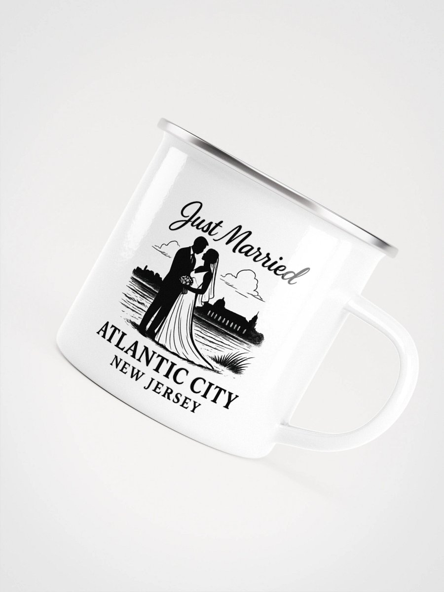 Atlantic City NJ "Just Married" Enamel Wedding Mug product image (5)