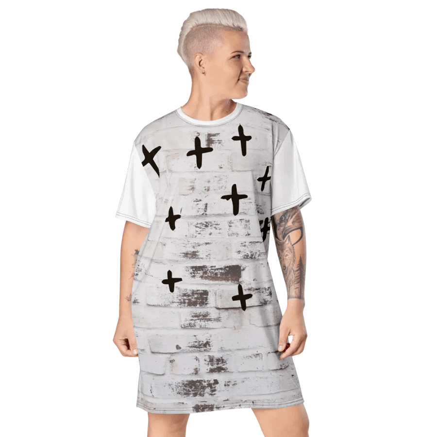 I see jesus sitted on the thrown T-shirts dress product image (9)