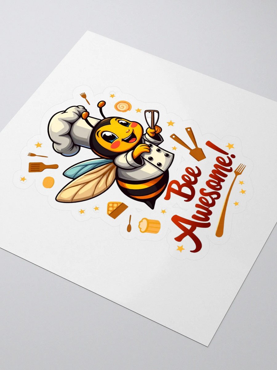 Bee Awesome Chef Kiss Cut Stickers product image (3)