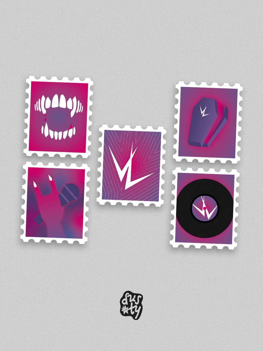 The Vampire Lestat - Stamps Stickers Set 1/2 product image (1)