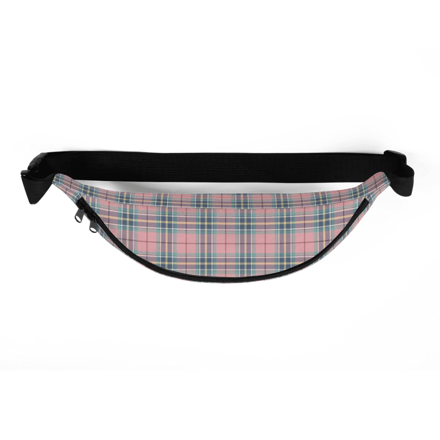 Pastel Pink, Mint Green, and Yellow Plaid Fanny Pack product image (5)