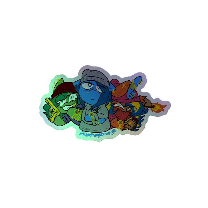 2025 gangster ponies trio shiny sticker product image (2)