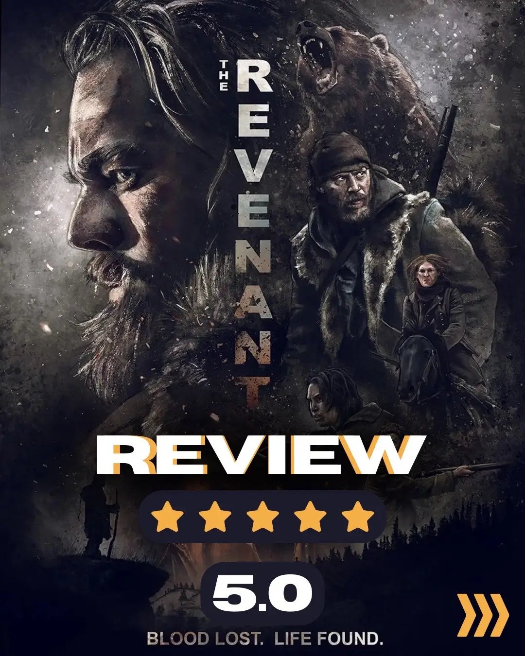 Was this the most intense survival story ever put on screen? Could any other film match the beauty and brutality captured here? . . . . Follow @onthefencereviews for daily fun facts, clips, reviews and more! #onthefence #onthefencereviews #therevenant #leonardodicaprio #tomhardy            