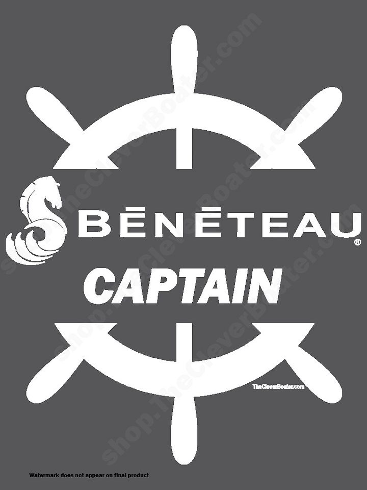 Beneteau Captain - T-Shirt - Dark Shirt w/White Logo product image (2)