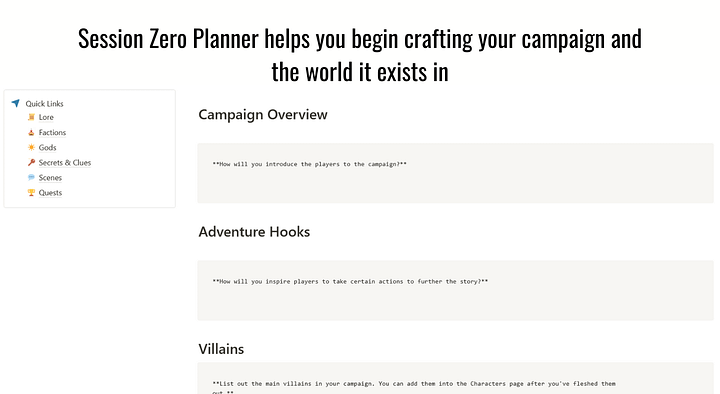 DnD Campaign Codex | Notion Template product image (2)