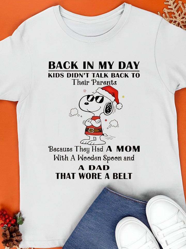 Snoopy Back In My Day Kids Didn’t Talk Back Shirt product image (1)