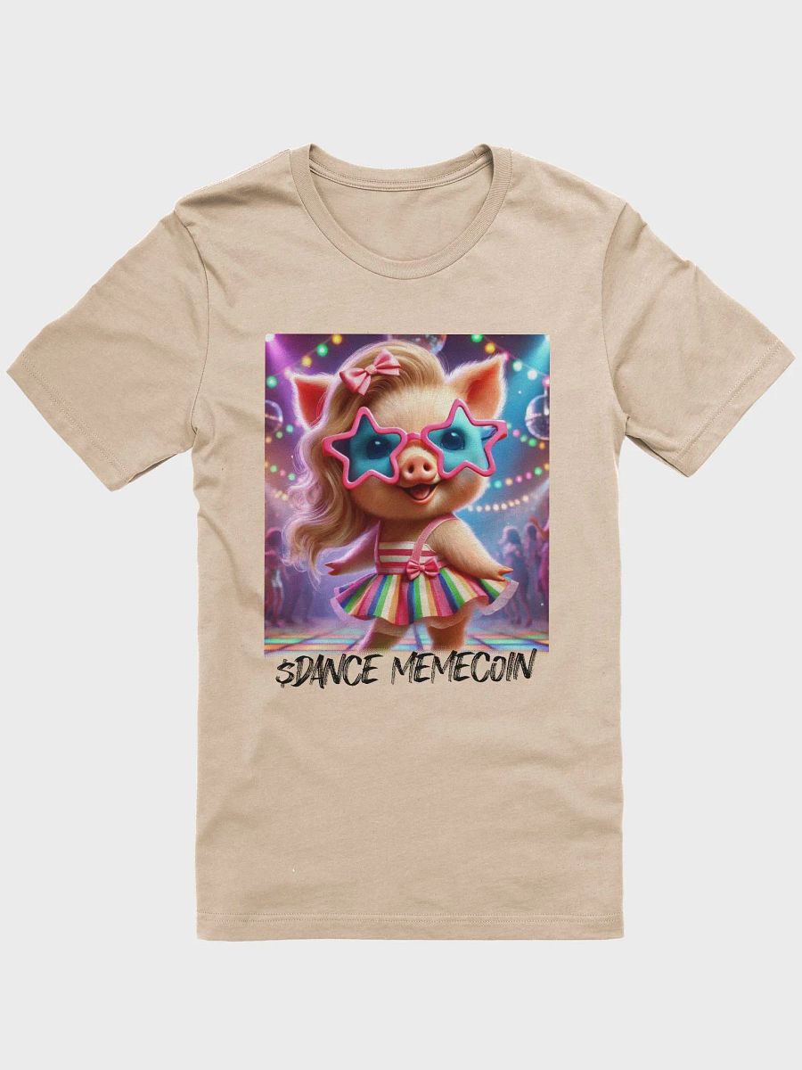 CUTIE PIGGY - DANCE MEMECOIN - PREMIUM TEE - TAN product image (3)