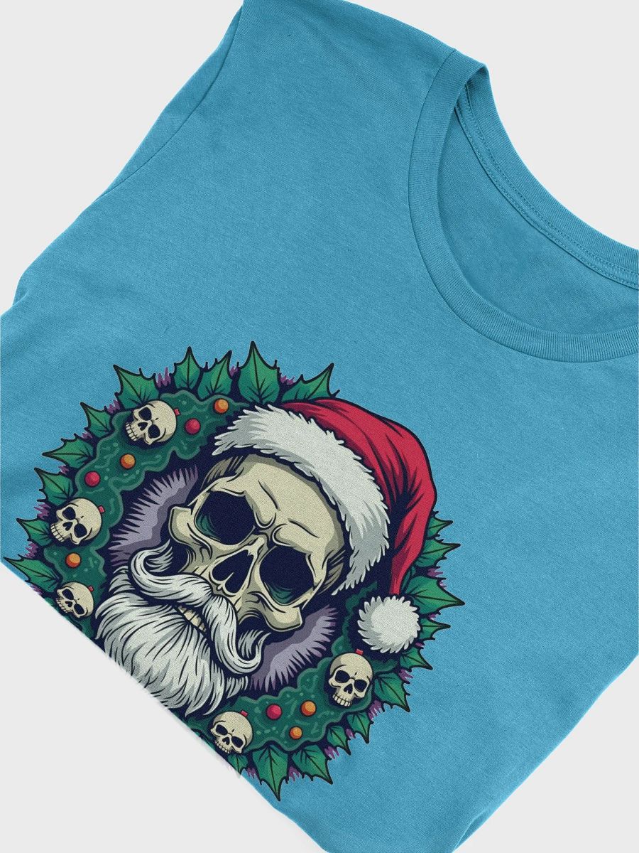 Dark Scary Santa Skull Holly Xmas T-Shirt product image (44)