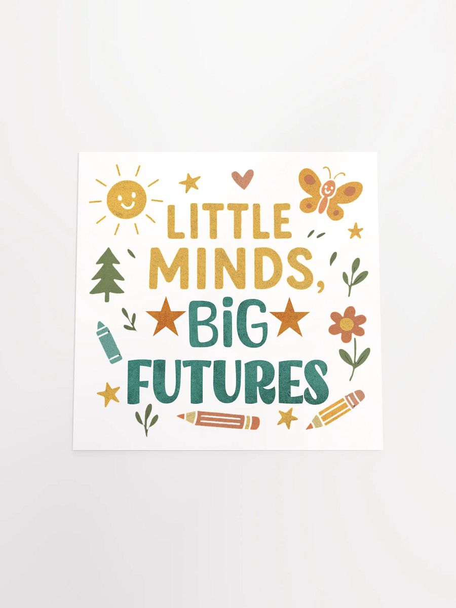 Little Minds Big Futures Poster – Retro Classroom Wall Art for Teachers product image (19)