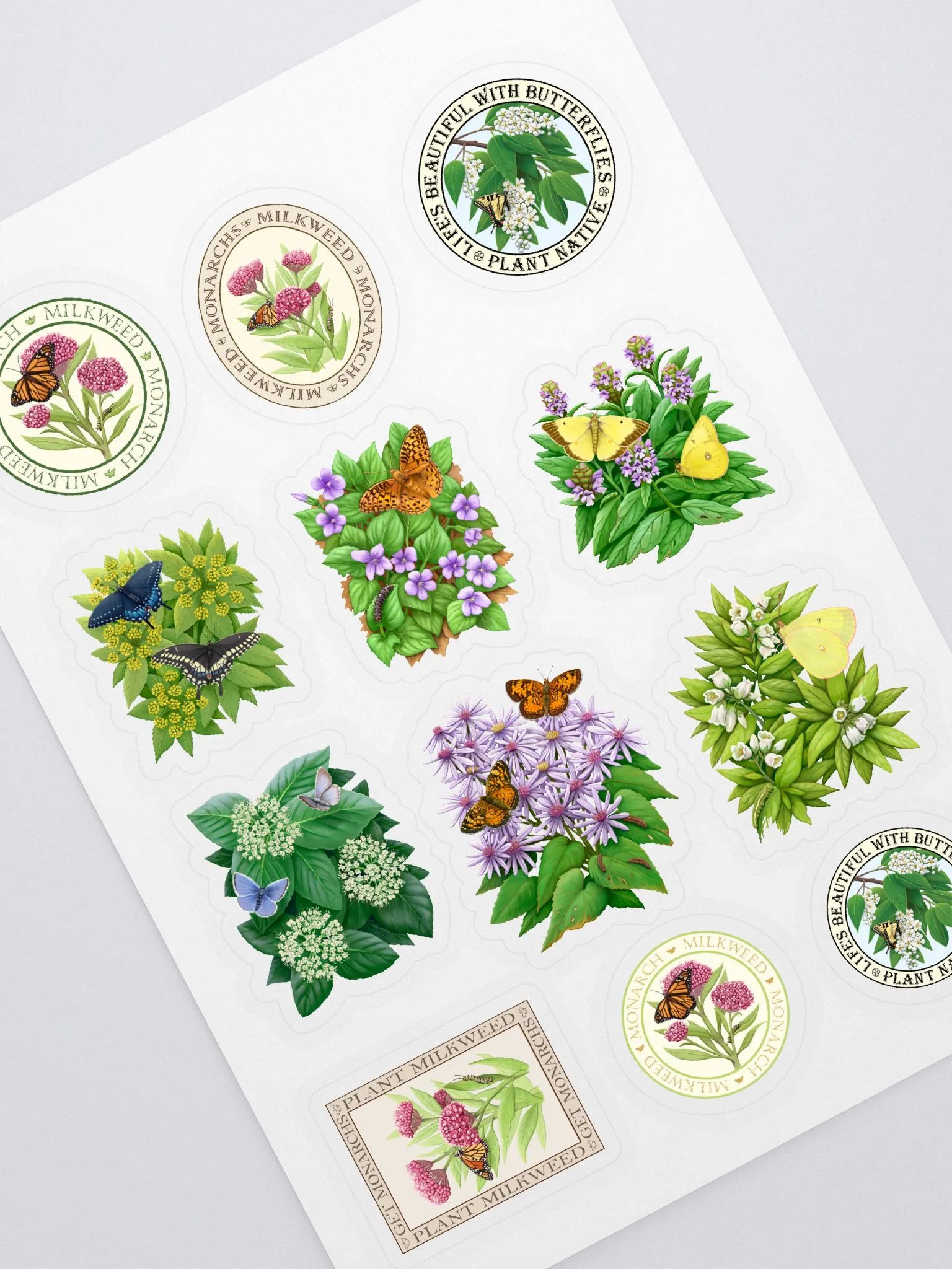 Butterflies & Host Plants Stickers product image (1)