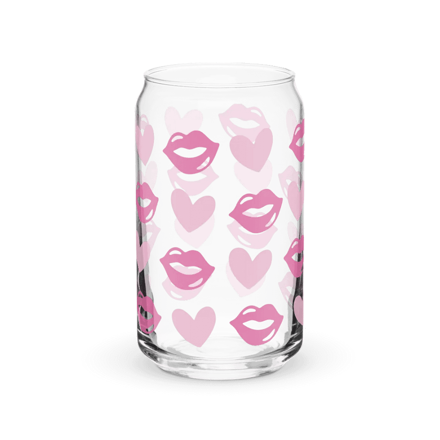 Love-Struck Glass: Lip & Heart Pattern product image (7)