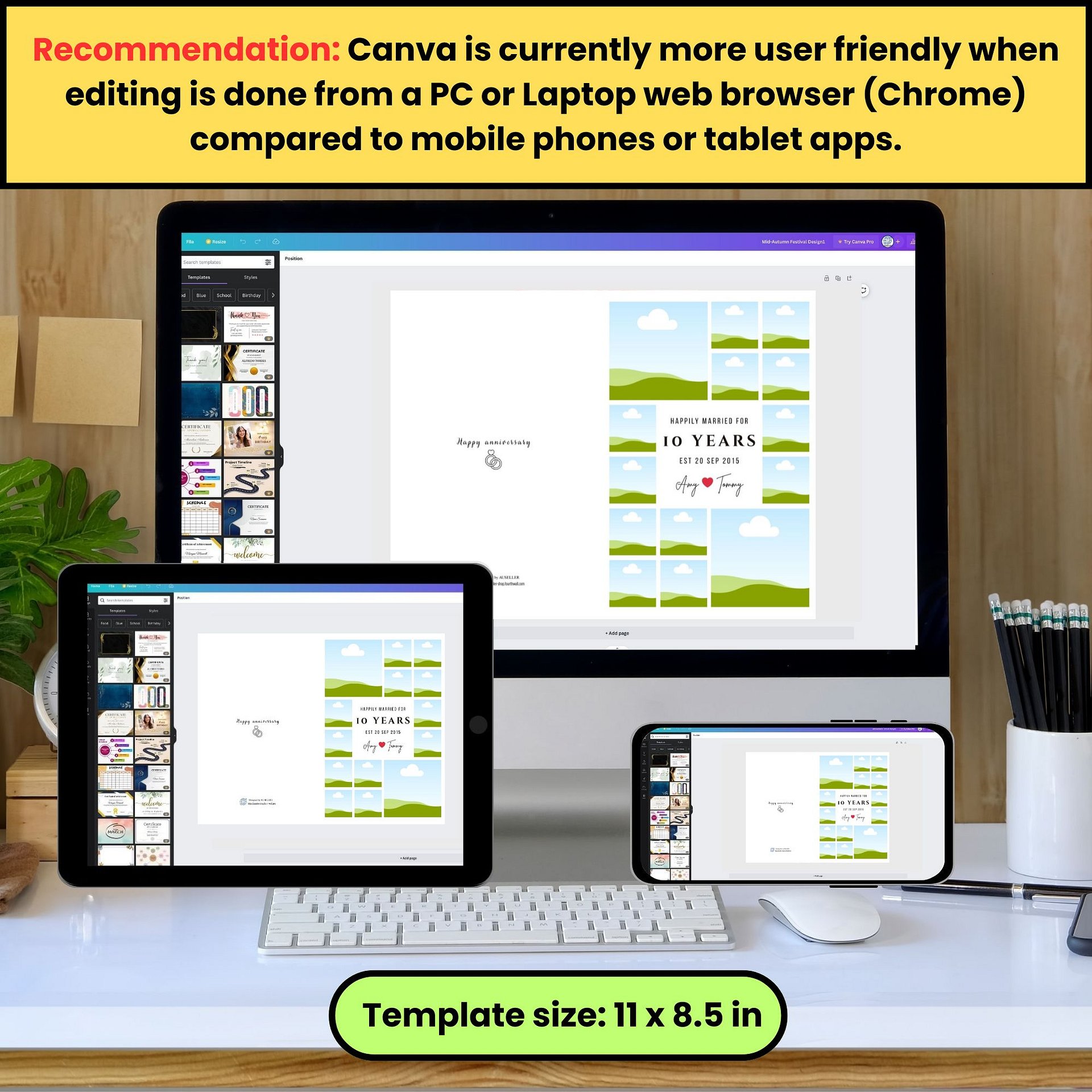Milestone Anniversary Photo Card Template product image (5)