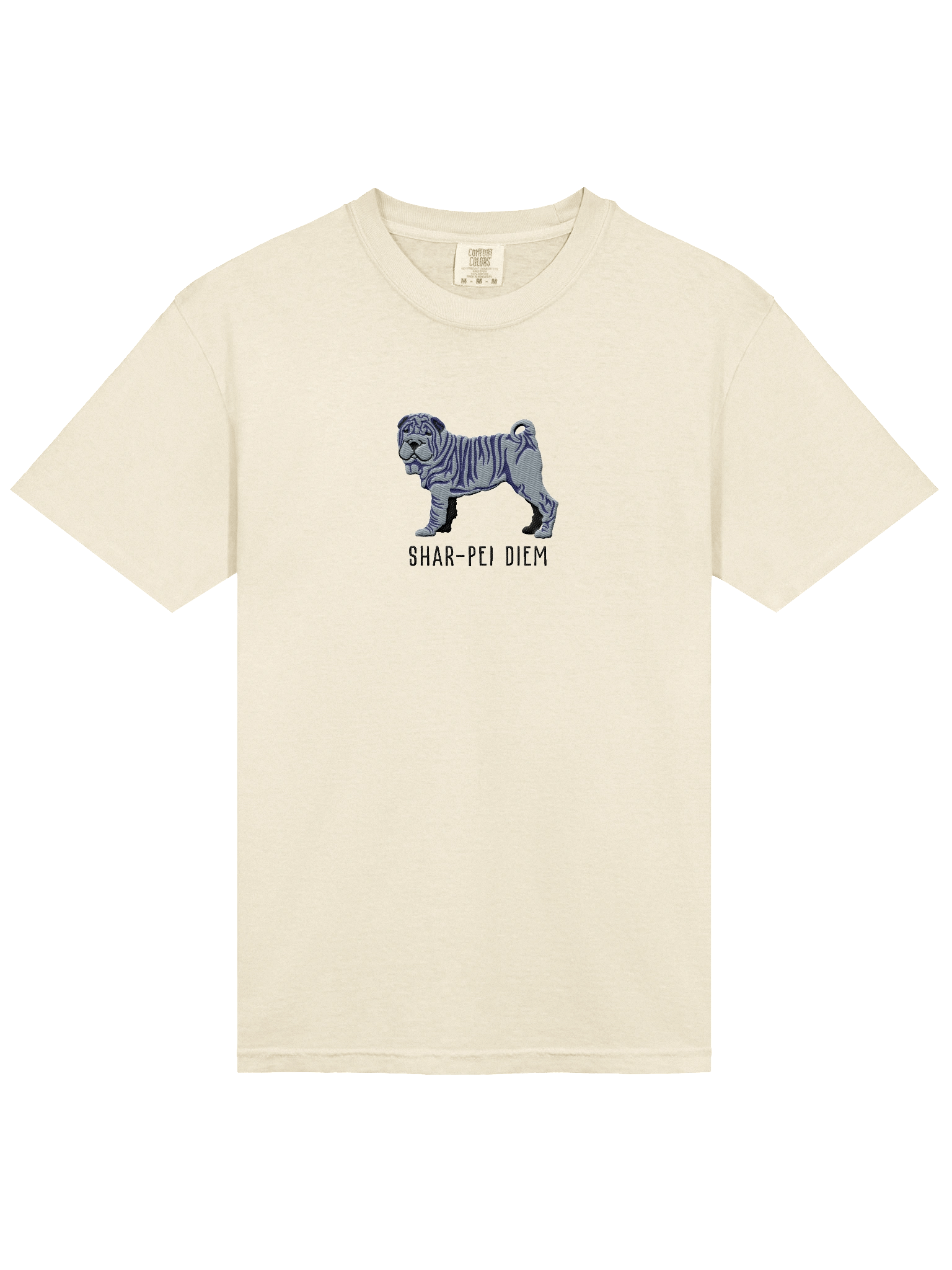 Shar-Pei Diem T-Shirt(Embroidered) of a Chinese Shar-Pei(Blue) product image (43)