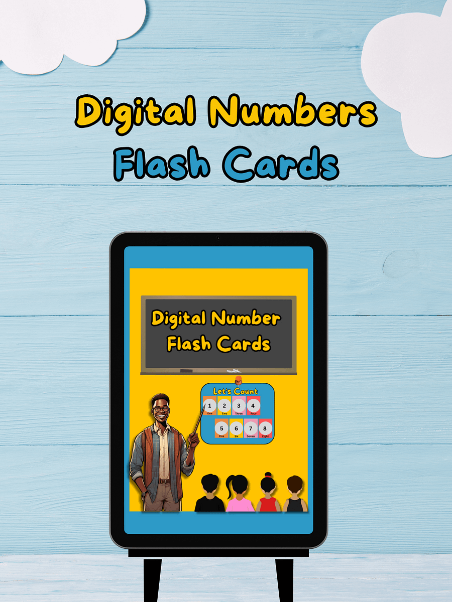 Digital Number Flash Cards product image (2)