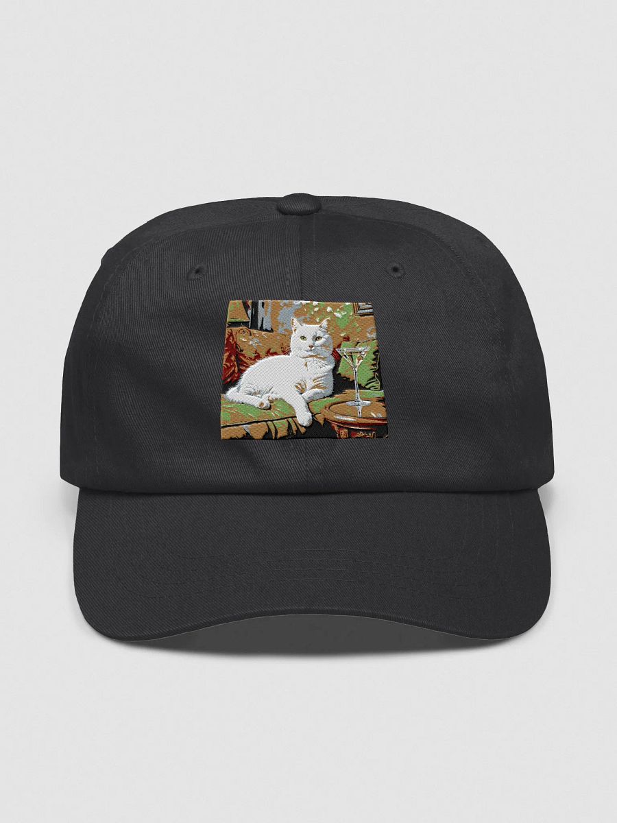 CLASSEY CAT ON COUCH NEXT TO MARTINI product image (1)