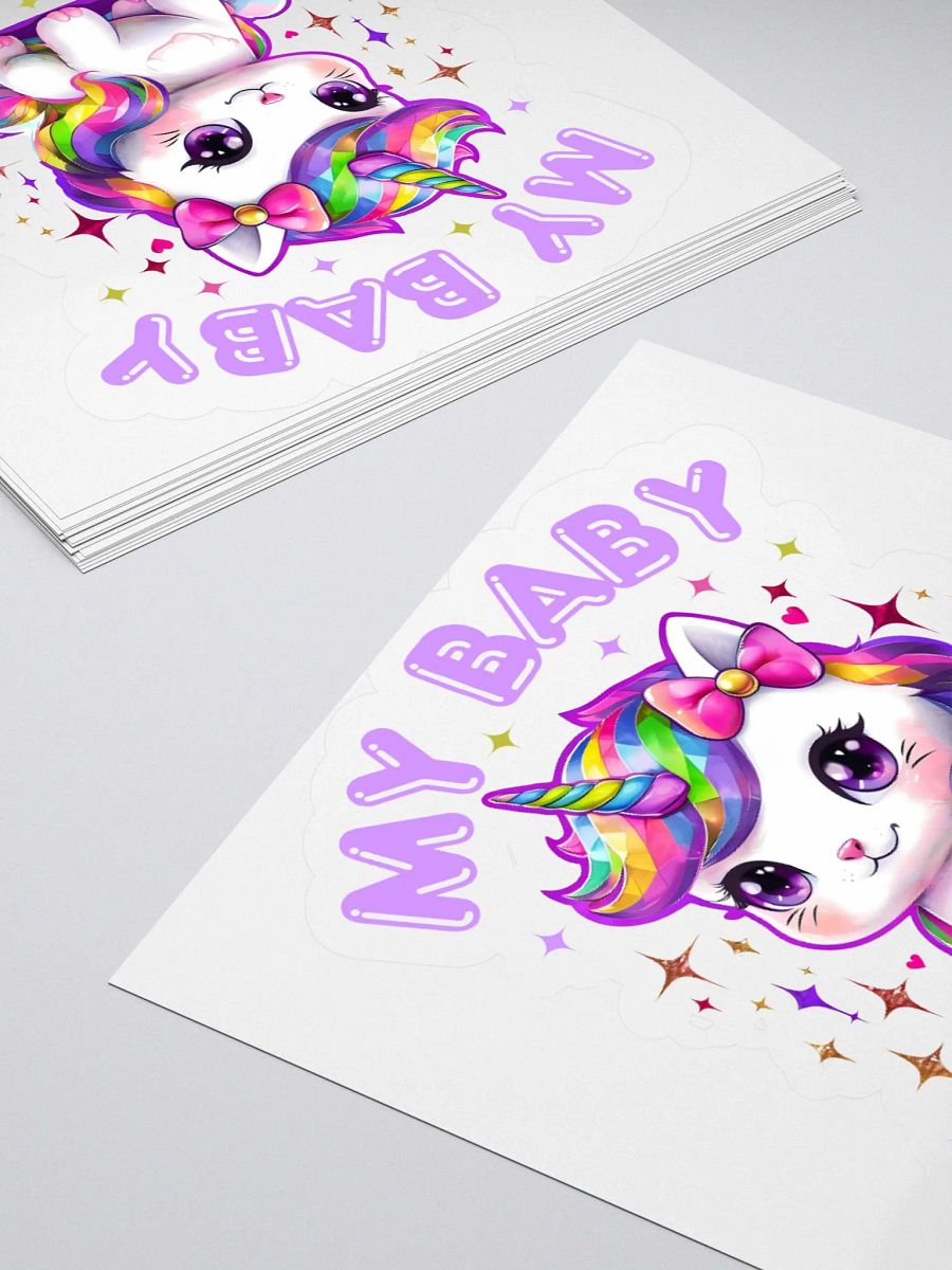 Whimsical Baby Unicorn Kiss Cut Stickers product image (16)