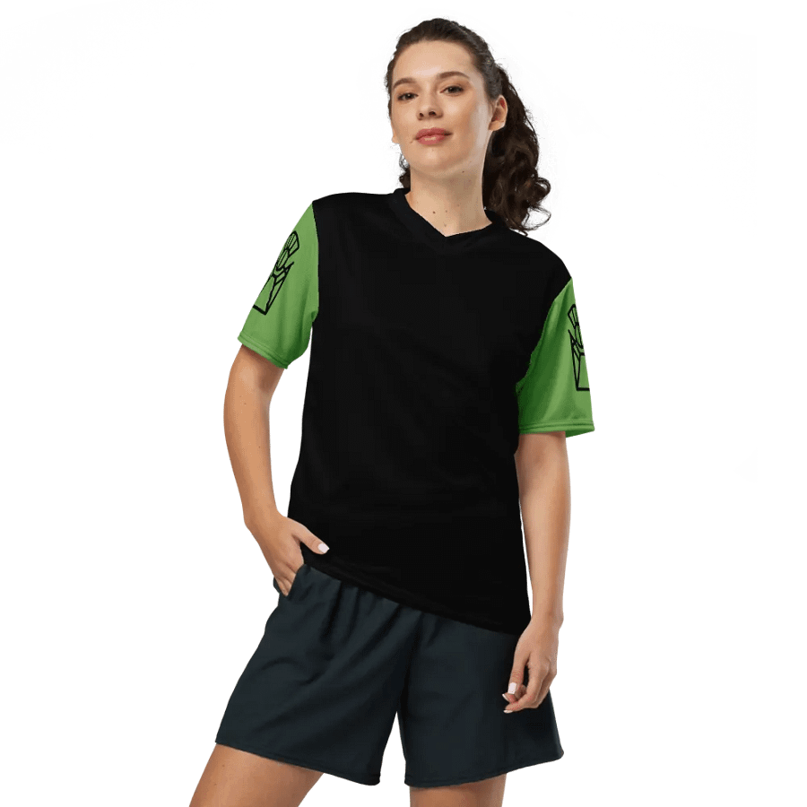 Reverence Icon / MO Unisex Sports Jersey / Black + Olive product image (10)