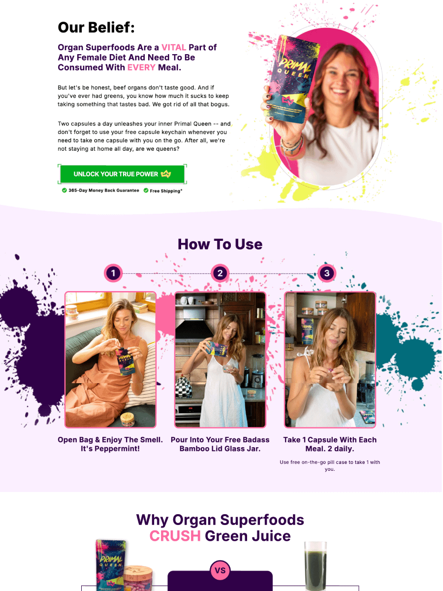 Primal Queen - Replo Landing Page Template product image (6)